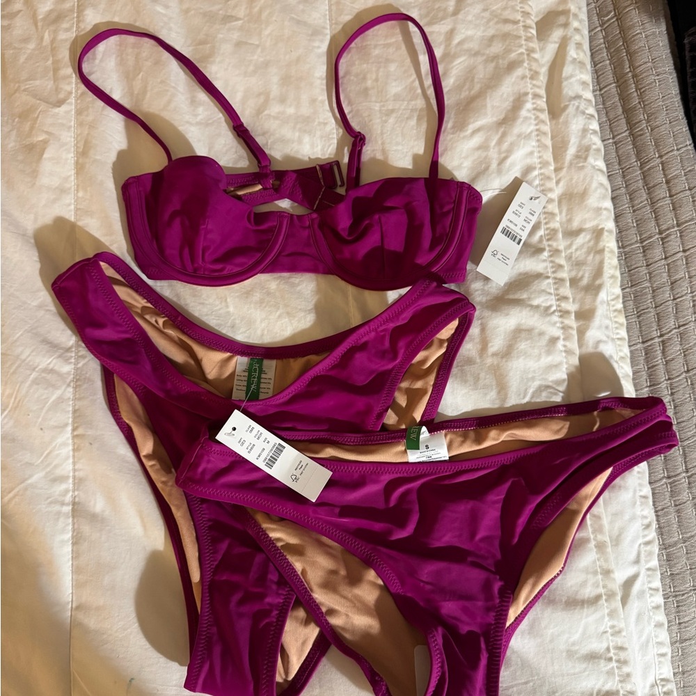 NWT JCREW Magenta Bikini